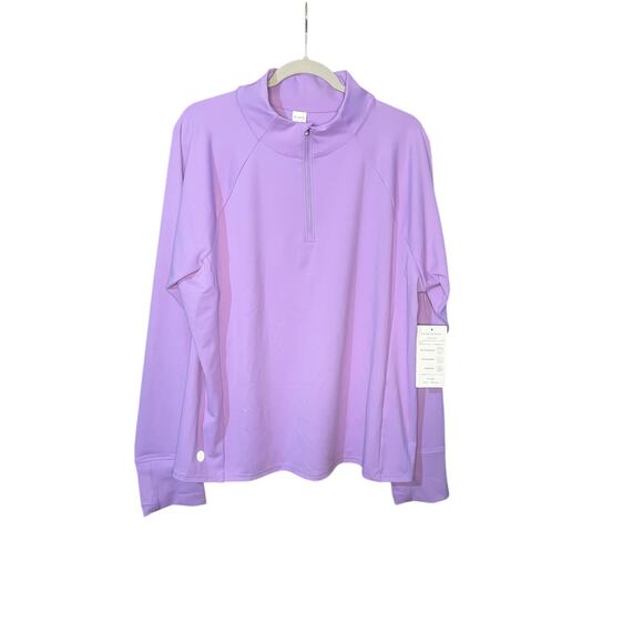 Isabella Quarter Zip Pullover Size 2X in Viola Purple - Picture 2 of 5